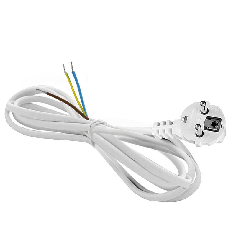 Шнур сетевой с вилкой 2м с заземл. 16А ПВС 3х1.5 бел. DOMTOK 2783