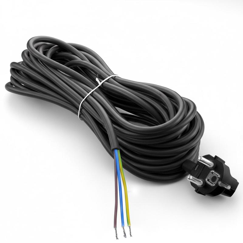 Шнур сетевой с вилкой 5м с заземл. 16А ПВС 3х1.5 черн. DOMTOK 2788