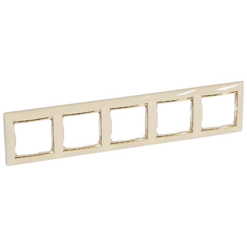 Рамка 5-м Valena горизонт. сл. кость/зол. IEK 774155