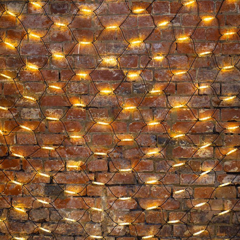 Гирлянда светодиодная "Сеть" 2х3м 432LED тепл. бел. 40Вт 220-240В IP67 провод каучук черн. Neon-Night 217-126