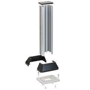 Мини-колонна 2сторона на 4 S-мод. 336х126.5(158)х109.5(181)мм Simon Connect алюм. ALC322-8-14