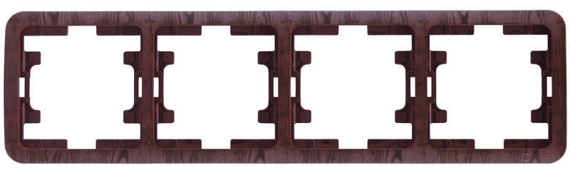 Рамка 4-м Mimoza верт. орех Makel 24039