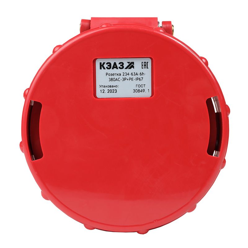 Розетка кабельная 234 63А 380AC 3P+PE 6ч IP67 КЭАЗ 222763