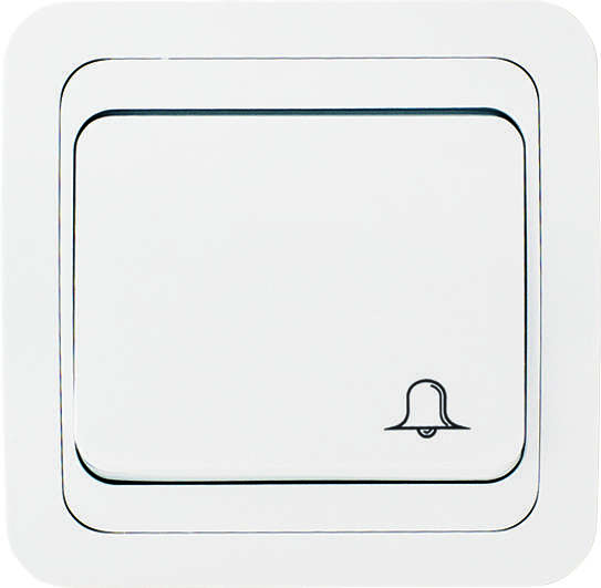 Кнопка звонка СП Mimoza бел/бел. Makel 12050