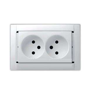 Розетка 2-м СП Simon34 16А IP20 без заземл. сл. кость Simon 34457-31