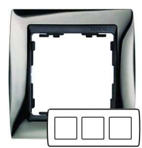 Рамка 3-м Simon82 вороненая сталь Simon 82834-67