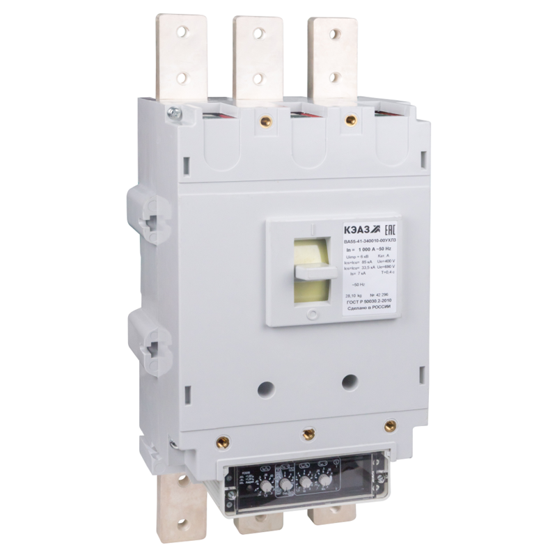 Выключатель автоматический 3п 250А 55кА ВА55-41-340010 УХЛ3 690В AC КЭАЗ 228116