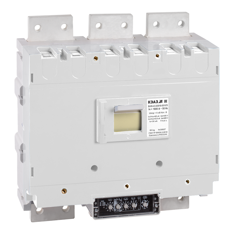 Выключатель автоматический 3п 1600А 80кА ВА55-43-330016 УХЛ3 690В AC КЭАЗ 231139