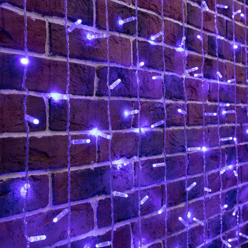 Гирлянда светодиодная "Светодиодный Дождь" 2х6м 768LED син. 70Вт 230В IP65 постоян. свечение провод прозр. (нужен шнур питания 303-500-1) Neon-Night 235-173