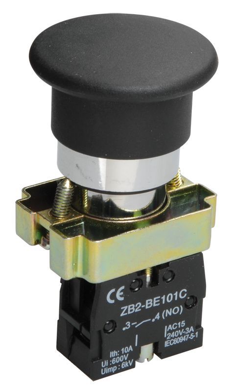 Кнопка управления "Грибок" LAY5-BC21 1НО черн. KARAT IEK BBG70-BC-K02