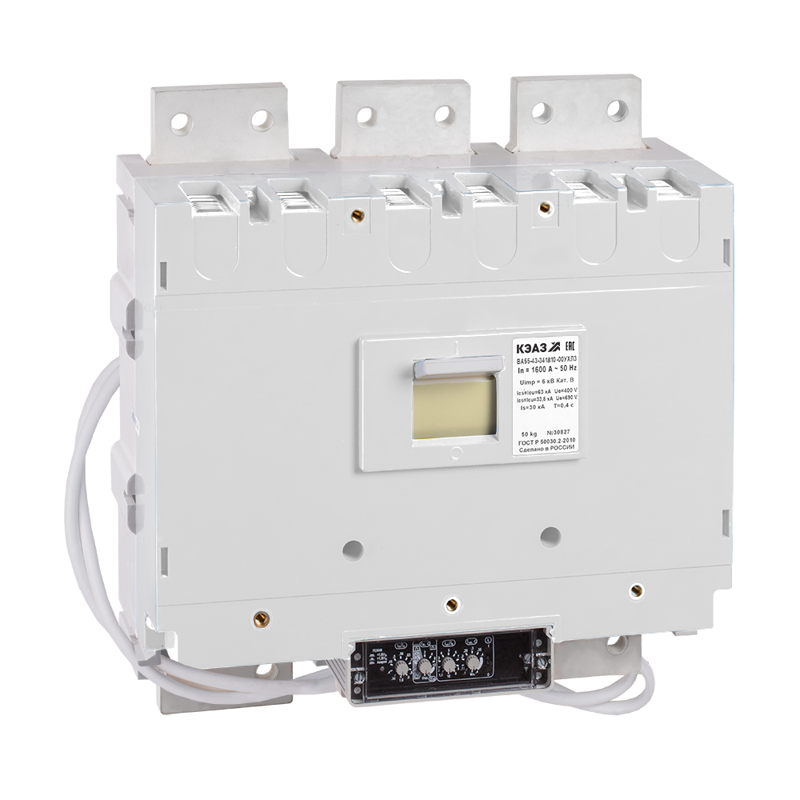 Выключатель автоматический 3п 1600А 80кА ВА55-43-344710 УХЛ3 690В AC НР=400В AC КЭАЗ 239603