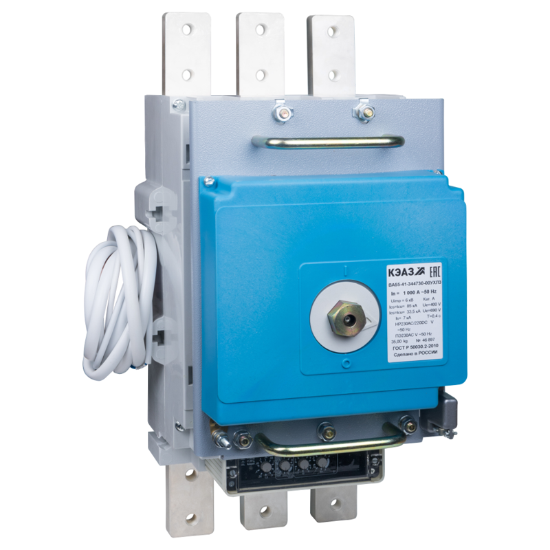 Выключатель автоматический 3п 1000А 55кА ВА55-41-341130 УХЛ3 690В ПЭ230AC задн. присоед. КЭАЗ 243603