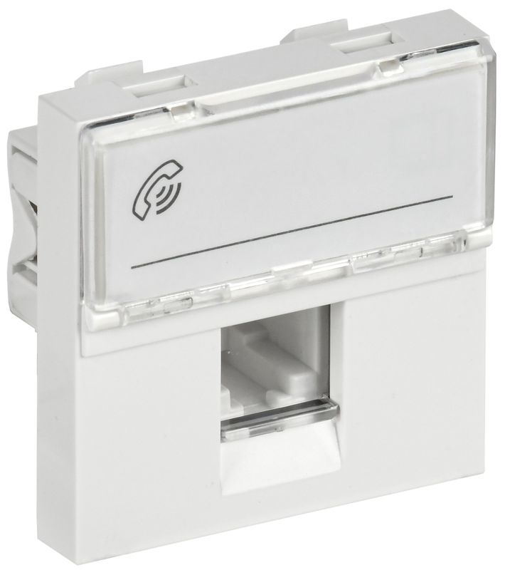 Розетка телефонная 2мод. РКФ-20-00-П RJ11 кат.3 бел. PRIMER IEK CKK-40D-RT2-K01