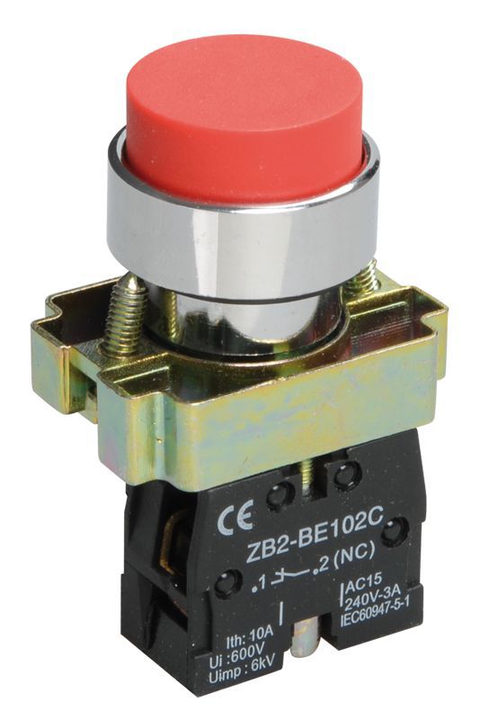 Кнопка LAY5-BL42 1НЗ без подсветки красн. KARAT IEK BBT71-BL-K04