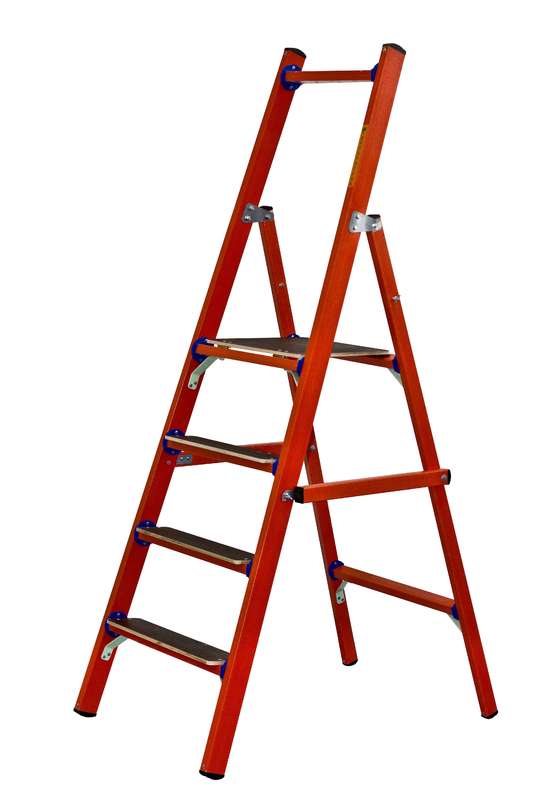 Стремянка диэлектрическая ССД-4.0 Е с симметричной опорой стеклопластик. Антиток Д250719