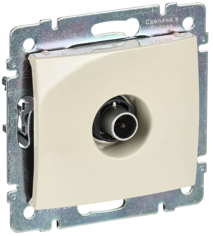 Розетка телевизионная оконечная TV СП Valena 10дБ механизм сл. кость (DIY-упак.) IEK 695617