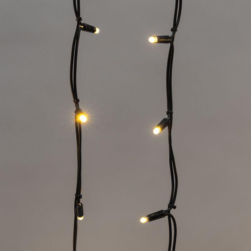 Гирлянда светодиодная "Айсикл" (бахрома) 6х1.5м 480LED тепл. бел. 33Вт 230В IP67 провод каучук черн. Neon-Night 255-296