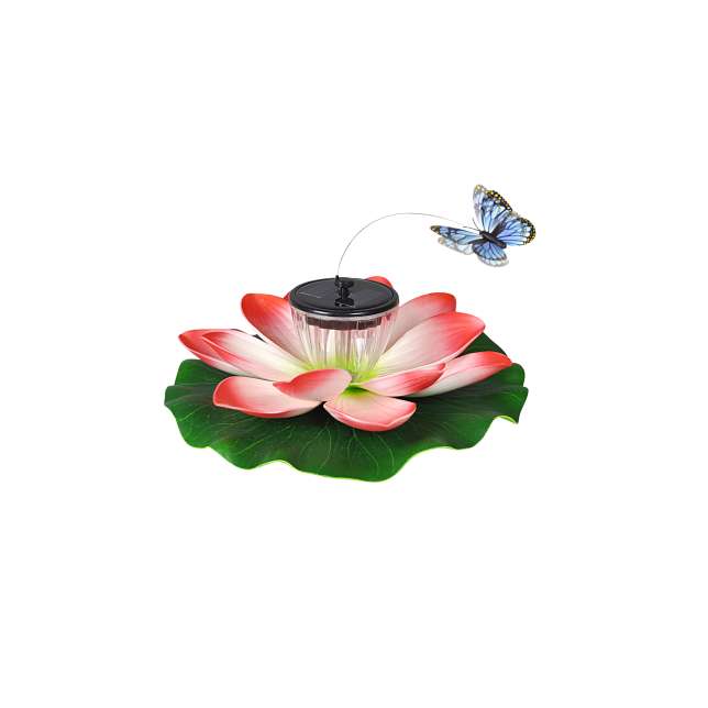 Светильник садовый 953 "Лилия с летающей бабочкой" солнечная батарея Космос KOC_SOL953