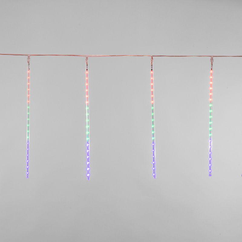 Гирлянда светодиодная "Тающие сосульки" 3.5м 8шт х50см шаг 50см 288LED мультиколор 3.6Вт 230В IP20 трансф. в компл. провод черн. Neon-Night 256-319-6