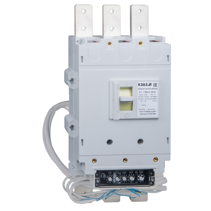 Выключатель автоматический 3п 1000А 55кА ВА55-41-334616 УХЛ3 690В AC КЭАЗ 256748