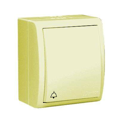 Выключатель кнопочный 1-кл. ОП Simon15 IP54 с инд. сл. кость 1594160-031