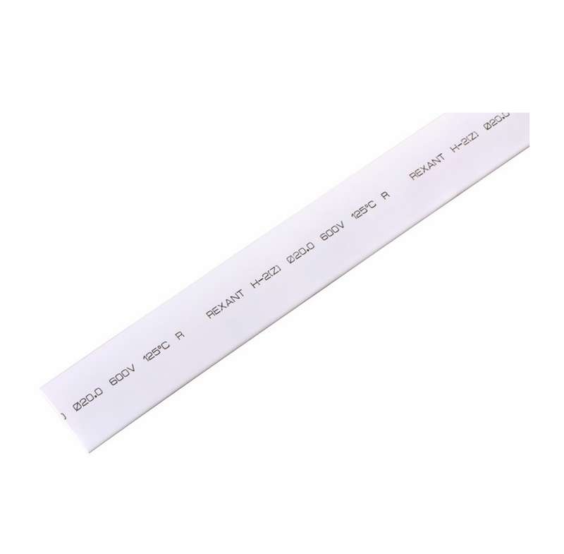 Трубка термоусадочная 20.0/10.0 1м бел. (уп.10шт) Rexant 22-0001