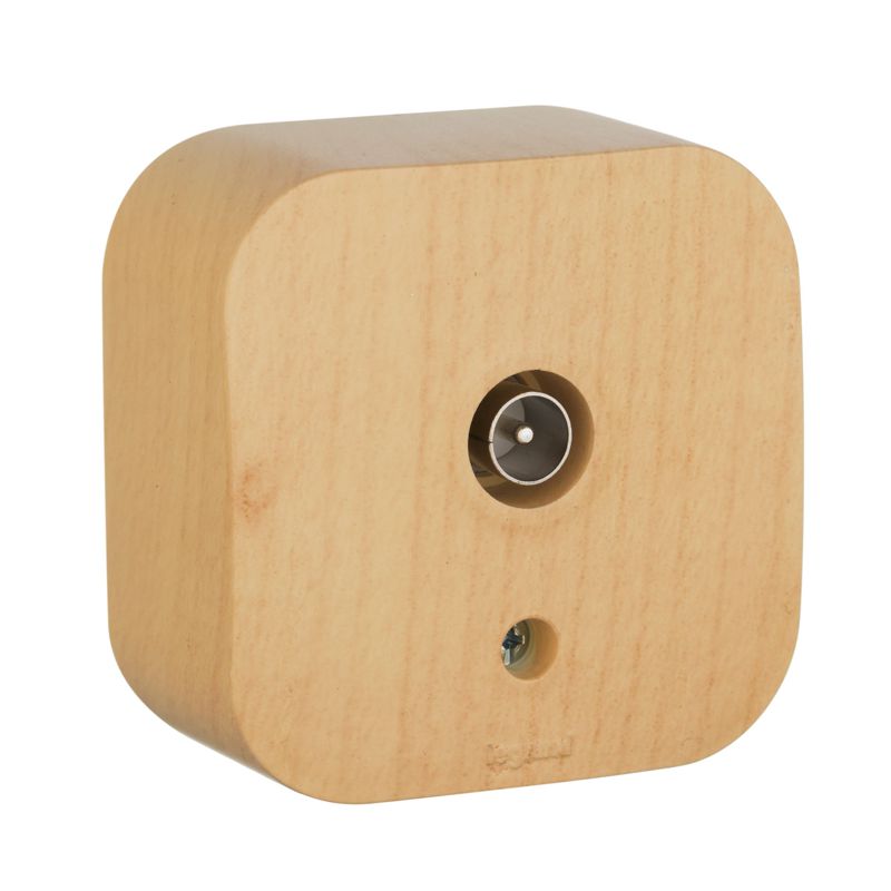 Розетка телевизионная TV 1-м ОП Quteo IP20 с топологией "звезда" дерево IEK 782269