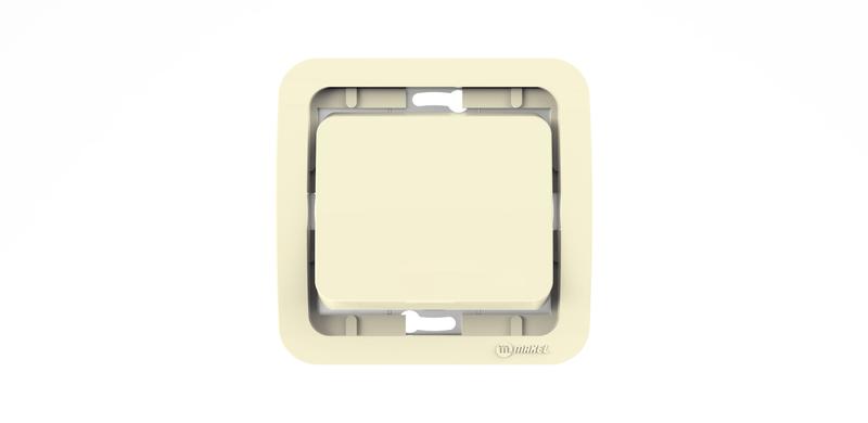 Выключатель 1-кл. СП Mimoza 10А IP20 без вставки крем. Makel 32001