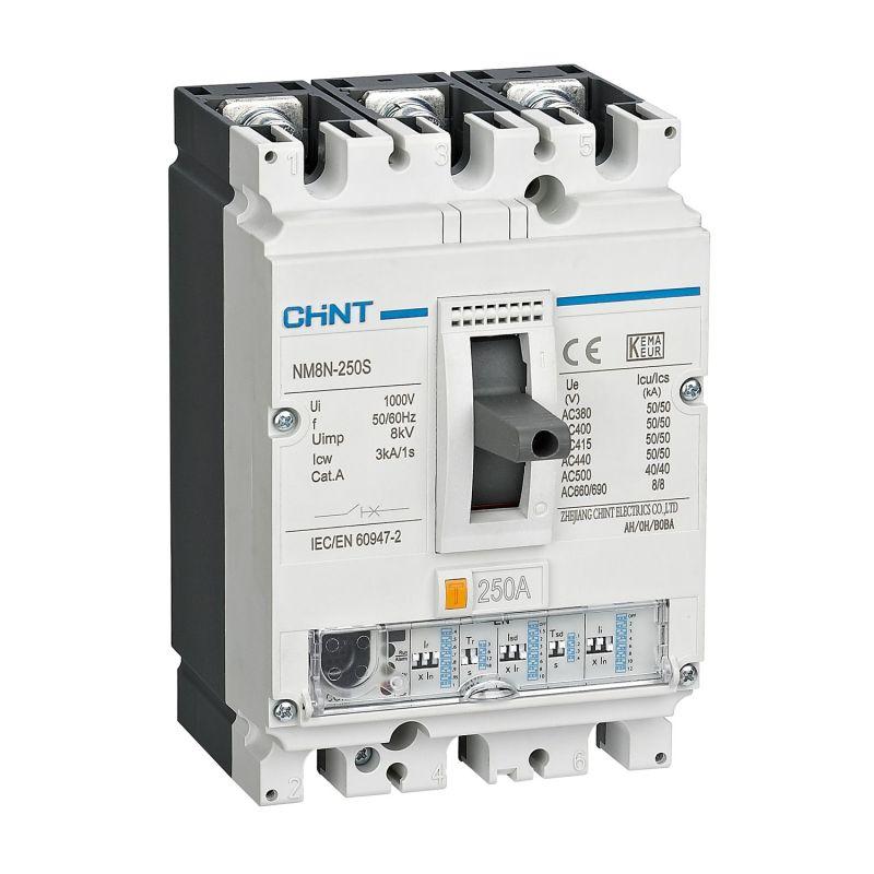 Выключатель автоматический 3п 250А 100кА NM8N-630H EN с электрон. расцеп. (R) CHINT 269436