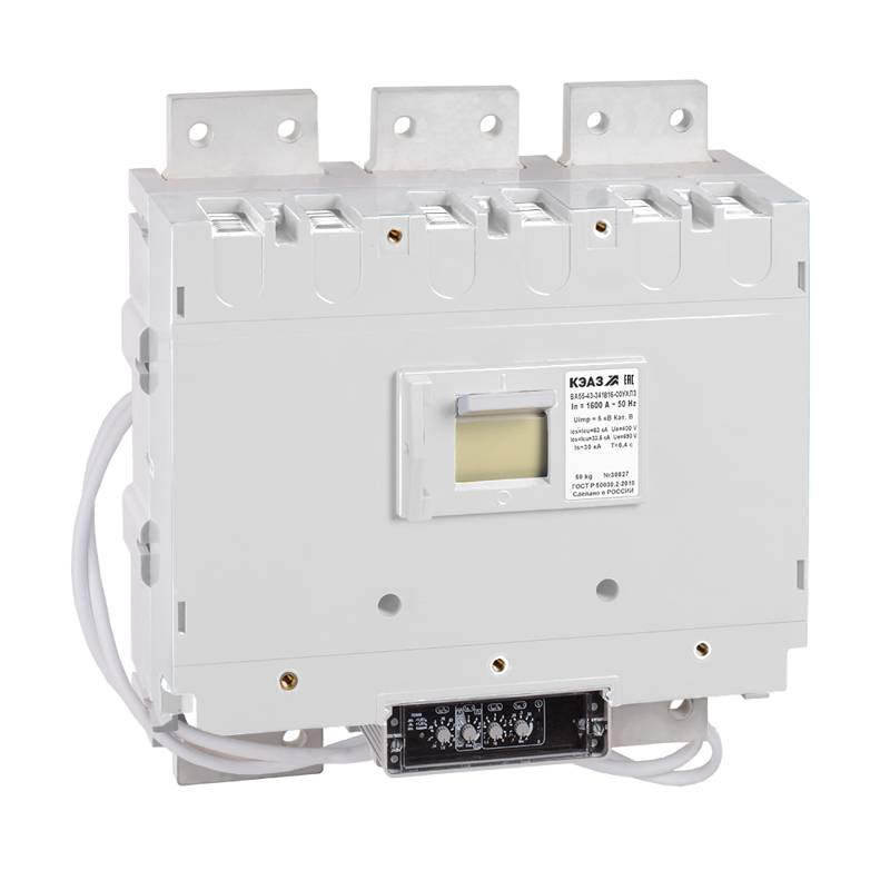 Выключатель автоматический 3п 1600А 80кА ВА55-43-341816 УХЛ3 690В AC НР=230В AC/220В DC КЭАЗ 269720