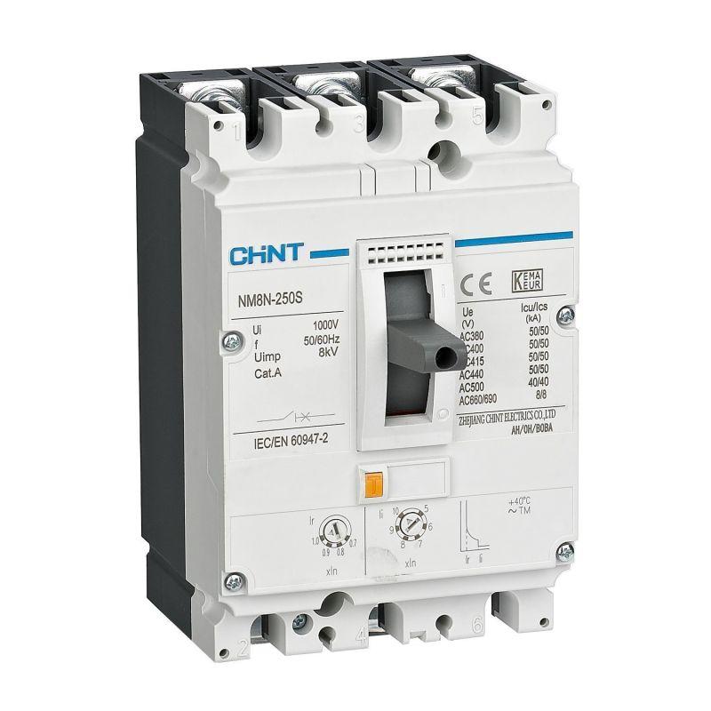 Выключатель автоматический 3п 160А 36кА NM8NDC-250C TM с рег. термомаг. расцеп. (R) CHINT 271268