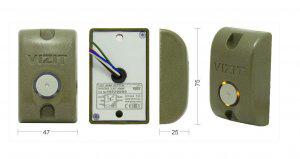 Кнопка выхода накладная EXIT 300М метал. VIZIT 202011