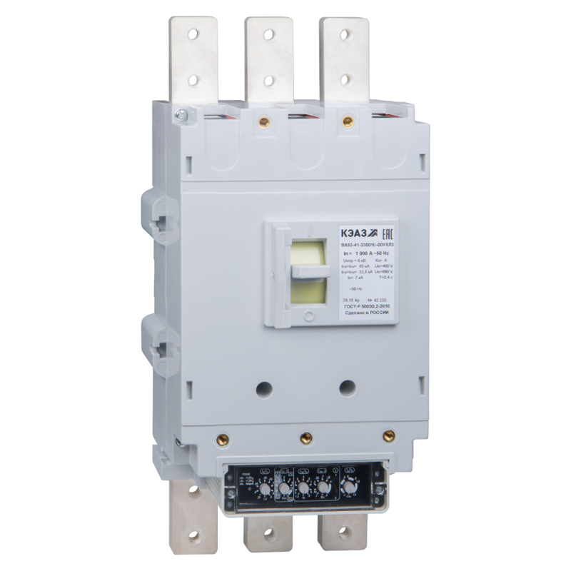 Выключатель автоматический 3п 250А 135кА ВА53-41-330016 УХЛ3 690В AC КЭАЗ 273035