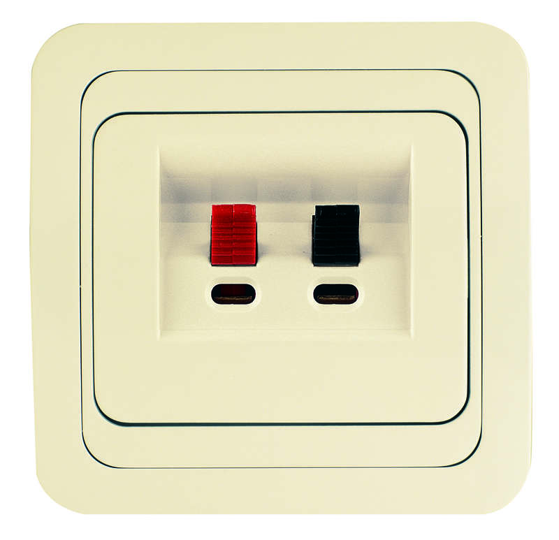 Розетка Hi-Fi 1-м СП Mimoza 16А IP20 крем./крем. Makel 25080