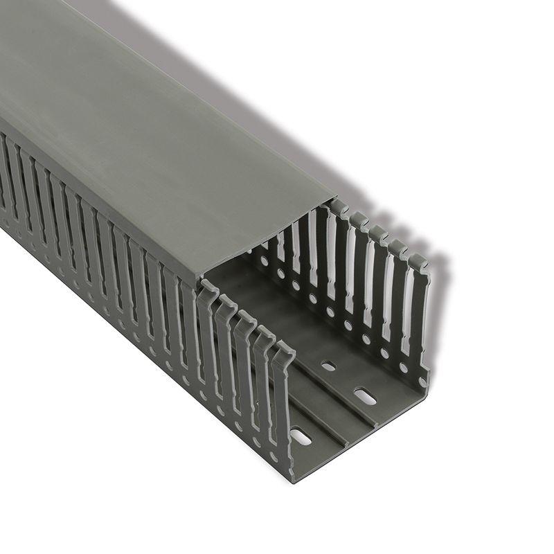 Кабель-канал перфорированный 60х60 L2000 самоклеящийся (паз 5мм зуб 7мм с отверст.) сер. Rexant 28-5017