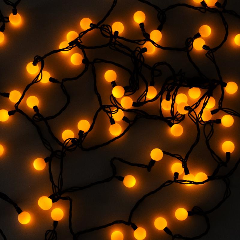 Гирлянда "Шарики" OLDBL70-Y-E 10м 70 желт. светодиод. с доп. соед. до 3-х мод. IP54 SHLights 4690601004406