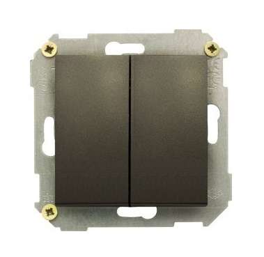 Выключатель 2-кл. СП Simon 34 10А IP20 механизм графит Simon 34398-038