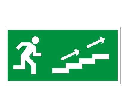 Пиктограмма "По лестнице вверх направо" ПЭУ 006 242х50 PC-M (уп.2шт) СТ 2502000740