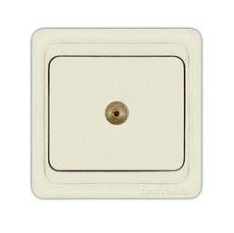 Розетка телевизионная TV 1-м СП Валери 16А IP20 сл. кость UNIVersal Б-В0027
