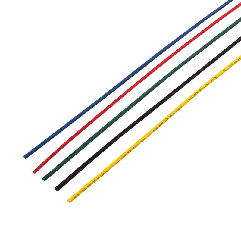 Набор трубок термоусадочных ТУТ нг 2.0/1.0 5 цветов 1м (уп.50шт) Rexant 29-0151