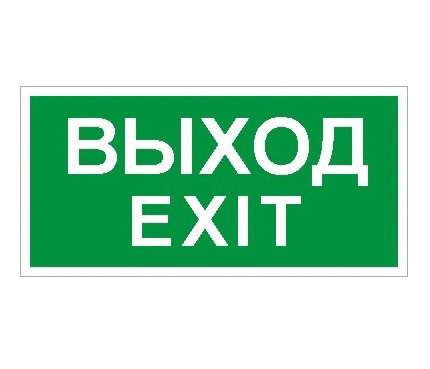 Пиктограмма "Выход/Exit" ПЭУ 011 280х162 РС-I СТ 2502001060