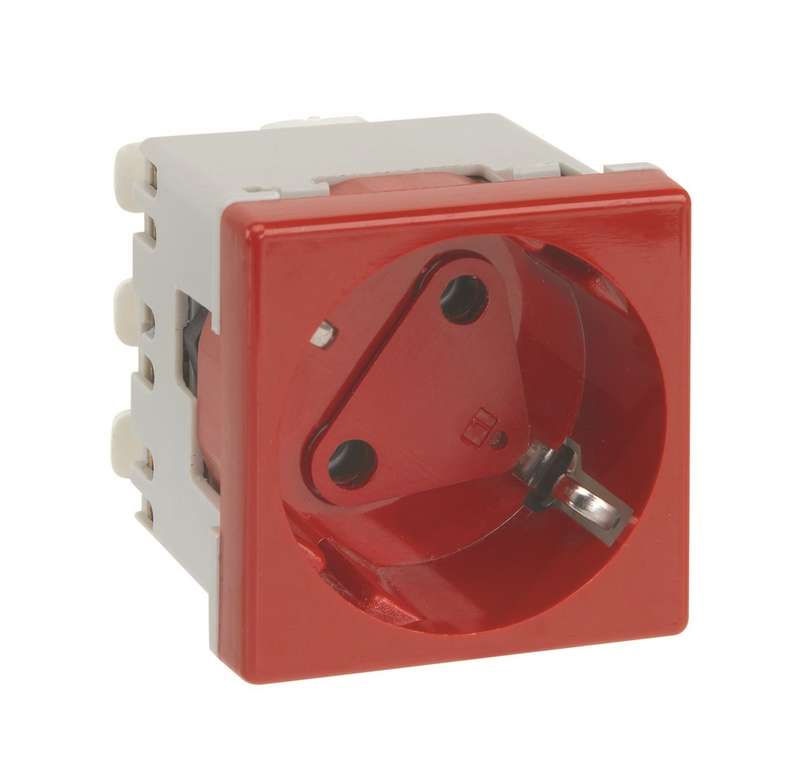 Розетка 1-м СП Simon Connect 16А IP20 250В с заземл. модуль K45 безвинтов. клеммы с блокиров. вставкой механизм бел. Simon KS11-9