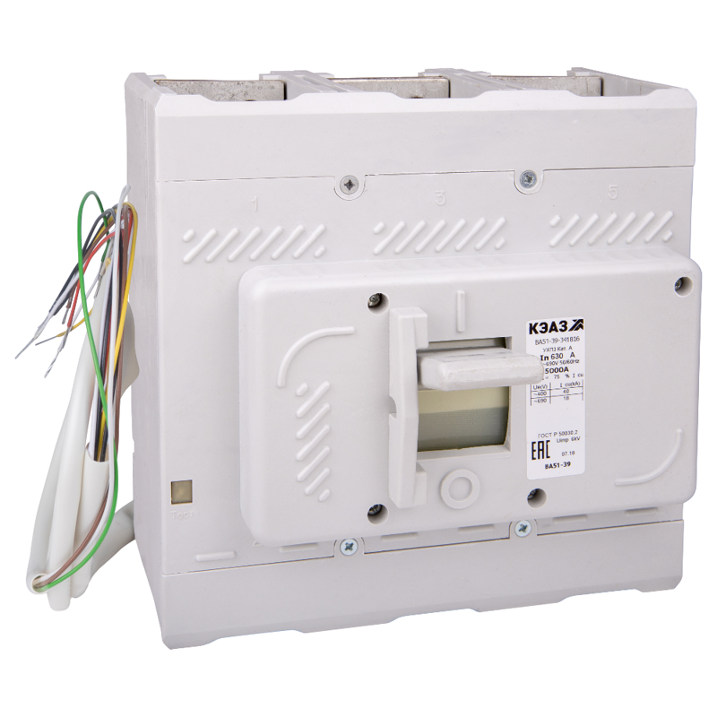 Выключатель автоматический 3п 250А 2500Im 40кА ВА51-39-344716 УХЛ3 690В AC НР=400В AC КЭАЗ 294228