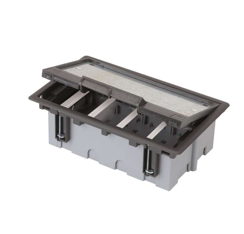 Лючок 4 S-мод. Simon Connect глуб. 90-120мм; посадка 170х265мм max 900кг графит Simon SF410-14