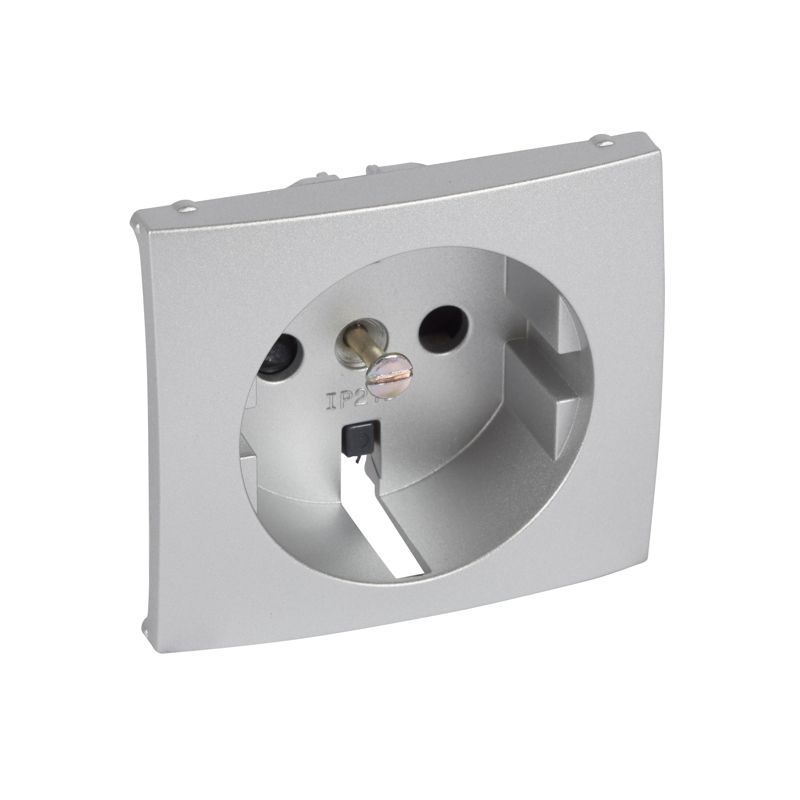 Панель лицевая Valena для розетки защ. шторки алюм. IEK 770257