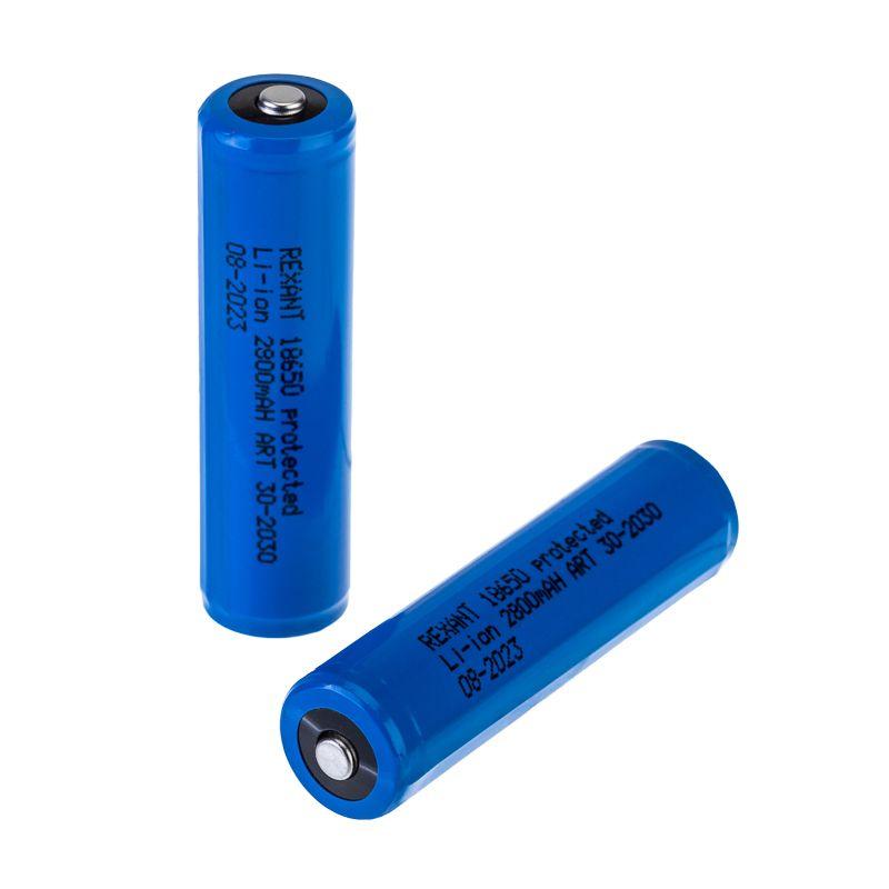 Аккумулятор Li-ion 18650 3.7В 2800мА.ч protected с защитой Rexant 30-2030