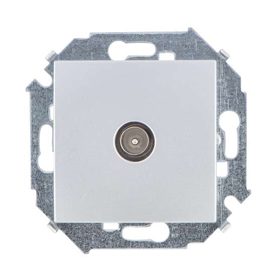 Розетка телевизионная одиночная TV СП Simon 15 винтов. зажим механизм алюм. Simon 1591475-033