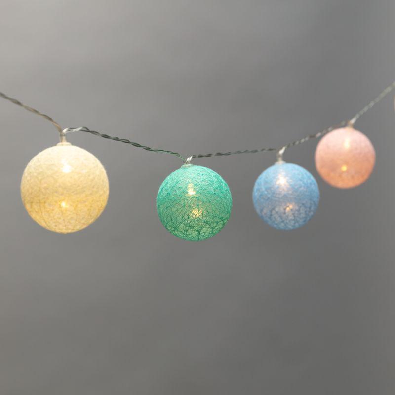 Гирлянда светодиодная "Тайские фонарики "Пудра" 1.5м 10LED тепл. бел. 1Вт IP20 провод ПВХ прозр. элементы питания 2хAA (не в компл.) Neon-Night 303-089