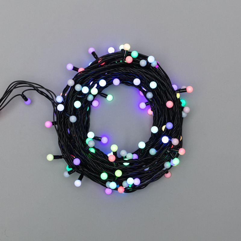 Гирлянда светодиодная "Мультишарики" 20м d13мм 200LED RGB 16Вт 220-240В IP65 провод ПВХ черн. (нужен шнур питания 303-500) Neon-Night 303-509-1