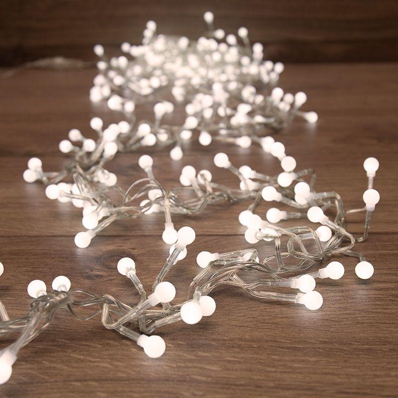 Гирлянда светодиодная "Мишура LED" 3м 288LED бел. 18Вт 220-240В IP20 провод ПВХ прозр. Neon-Night 303-605